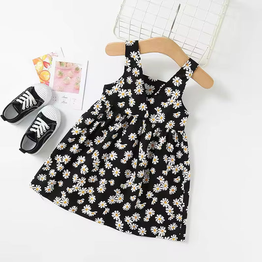 Girls Casual Dresses Little Daisy Printed Slip Sleeveless Dress Kids Dresses for Girls 2 To 6 Years Flower Girl Dresses Weddings